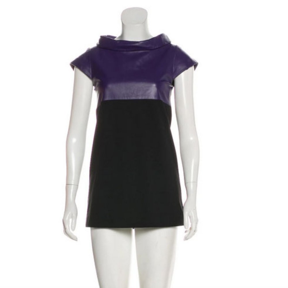 Alice + Olivia mini leather dress sz XS